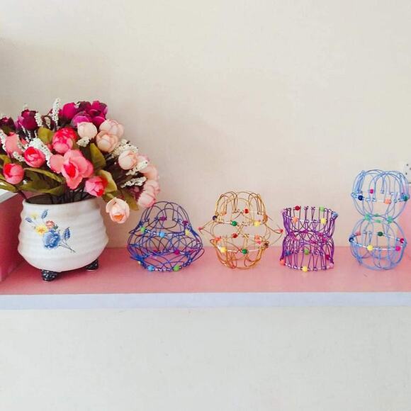 Mandala Toy Wire Toy Flexible Basket Soft Steel Magic Iron Ring Ornament US - Picture 5 of 9